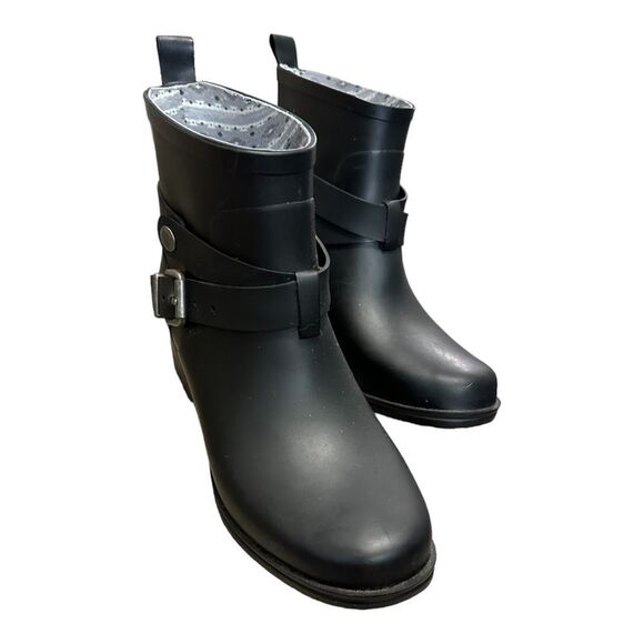 Lucky Brand rubber rain duck boots size 6 black - Picture 2 of 9